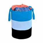 SH NASIMA 45 L Black, White, Blue Laundry Bag (Non Woven) Pack of 1