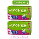 Wonderize Ultra Dry XL Size 310 mm Sanitary Napkins For Women - 60 Pads (Combo of 2) - With advanced bacterial protection - Super Soft Side Edges For Rash Free Periods