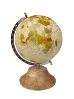 Whats Your Kick Premium Political World Rotating Globe With Wooden Base Finish 8 Inches ball Educational and Decorative Globe