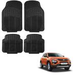 Oshotto Anti Skid Rubber Car Foot Mat Compatible with Tata Harrier (Set of 4, Black)