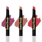 Baked Beauty My Crayon Forget Me Not Lip Crayon (Combo of 3) | Vitamin E, Avocado Oil & Shea Butter | Light Weight, Smooth Velvety & Nourishing Lipstick