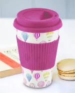 Freelance Bamboo Fibre Eco Travel Mug, 400ml, Burgundy