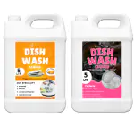 Flisko Dishwash Liquid Orange 5L And Pink 5L Eco-friendly, SLS free, Plant-based Dishwash | Baby & Pet safe