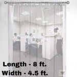 ROYAL-NEST AC Curtain (Pack of 1) PVC (Thickness 0.15mm) , 8ft Length x 4.5 ft Width with Hooks