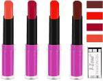 OUR BEAUTY Multicolor  Rich Colour Payoff Long Stay Soft Matte Lipstick , 14 G (Set Of 4)