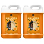 BLISS & BLUSH Dish wash Liquid orange 10Liter Kitchen Utensil Cleaner Removes Grease & Oil Dishwashing Detergent