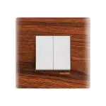 Kolors 6 Module, Modular Switch Plate with inner plate [Cover Plate] , (English Walnut) [These modular plates are only compatible with KRAFT & KOSMIK Switches]