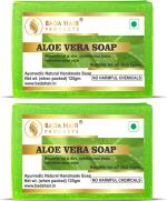 Badahair Aloe Vera Handmade Bath Soap With Vitamin E, Glycerine, 125 G (Pack Of 2)