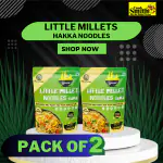 Cook Smith Healthy Little Millets Hakka Noodles| No Maida, No Fried, No MSG, No Preservatives | Sun Dried | Natural Colors | Little Noodles| Cook Smith Noodles Pack 400gm (Pack of 2)