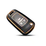 TPU Key Cover Compatible with CHEVROLET Cruze- (Black)