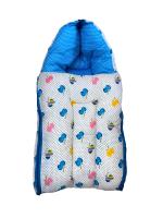 Kid’s Charm Cherry 3 in 1 Baby's Cotton Bed Cum Carry Bed Printed Baby Sleeping Bag-Baby Bed-Infant Portable Bassinet-Nest for Co-Sleeping Unisex Baby Bedding for New Born 0-4 Months Old (Blue)