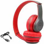 G2L BEST BUY Wireless Bluetooth Headphone with HD Sound and Bass (RED On the Ear) Bluetooth Headset (Red, On the Ear)