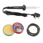 Techdelivers Soldering Iron Kit 3 In One With Wire And Paste - 60 Watts (Pack Of 3)