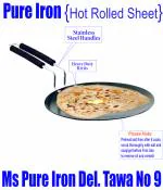 Veer Enterprises Ms Pure Iron/Loha Deluxe handle Black Roti Tawa no 9 (Diameter - 9