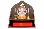 CRAFTSFY Wooden Wall Mount Temple for Home Office | Art and Craft Wooden Temple | Home Temple | Puja Mandir |Wall Hanging and Table Top Home Mandir Temple |Home Decor Beautiful Wooden Temple|