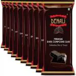 Denali Foods Dark Chocolate Compound Slab-18% Cocoa Bars for Making Chocolates, Cake Toppings, Muffins, Mousse, 400g ( Pack Of 10)