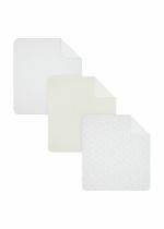Mothercare little & amp loved baby blankets cream pack of 3