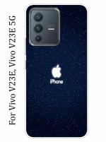 Ghumakkad Vivo V23 5G Blue Silicon Light Weight Mobile Back Cover