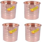 Shivshakti Arts (Pack of 4) SSA-1380-4 Glass Set Water/Juice Glass (300 ml, Copper, Brown)