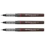 Rotring 0.8mm Line Thickness Tikky Graphic Fineliner Black Pigment Liner | 3 Pieces | Lightfast And Waterproof Ink | Ideal for Long Life Drawings Sketching | Non-Refillable