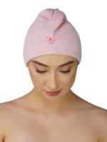 Rangoli Bamboo Hair Towel Wrap for Women - 500 GSM | Ultra-Soft, Super Absorbent Hair Dryer Towel - Perfect for Salon, Travel, and Everyday Pampering l Peach