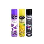 Aero care Poppy Lavender, Lemon & Orchid Air Freshener Combo Pack of 3 - 320ml Each | Room Fragrant Spray | A Wave of Freshness