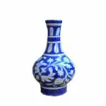 Craft Park Blue Pottery Handmade Ceramic Decorative Flower Pot/Vase/Surai-6 Inch (Blue)