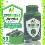 MY HERBAL REMEDIES SPIRULINA CAPSULES (SUPER FOOD) FOR OPTIMAL HEALTH | SPIRULINA CAPSULES FOR HOLISTIC WELLNESS | 500MG/90 CAPSULE