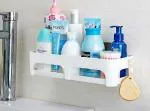 Inditradition Multipurpose Bathroom Shelf, Wall Hanging Storage Rack | with Self Adhesive Magic Sticker (Random Colour) (Pack of 1)