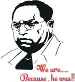 Lanstick Vinyl Multicolor Ambedkar Image Self Adhesive Wall Sticker 24 inch