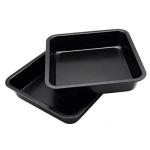Zollyss Black Carbon Steel Square Bakeware Cake Pan - Pack Of 2