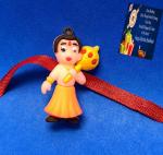 Kavim Kids Rakhi (One Eraser 3D cartoon caracter Kids Rakhi with greeting card, roli chawl)