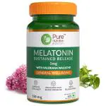 Pure Nutrition Melatonin 5mg (Sustained Release) supplement , Supports Good Sleep - 60 veg tablets