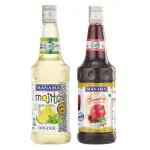Manama Original Mojito Syrup and Grenadine Syrup | 750ML Each | Mixer for Mocktails, Cocktails, Drinks, Juices, Beverages | Pack of 2