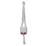 Trustbasket White Stella Macrame Hanger, Rope Flower Pot Holder (1)