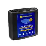 TUFFPAULIN Tarpaulin 200 GSM Tirpal Tadpatri Tharpai Thadika, Extra Strong, Reinforced Eyelets, UV Resistant, 100Percentage Waterproof Virgin, 6 Layer MLCL 3D Rib Technology (9ftx6ft, Black)