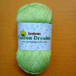 VARDHMAN KNITTING YARN - Cotton Dreamz 100% cotton yarn (PACK OF 4 BALLS- EACH BALL 100 GM-TOTAL 400 GM) Green color