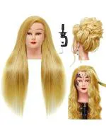 LYTIX Golden Synthetic Hair Dummy for Styling Practice 24 to 26 inch