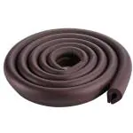 Inditradition Child Safety Form Cushion Strip (2 Meter) | Corner Edge Guard Bump Protector | Multipurpose Usage, 6.5 Feet, with Fiberglass Self Adhesive Tape (Brown)