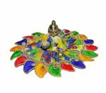 Real Seed Multicolor Handmade Embroidered Silk Laddu Gopal Dress 18cm