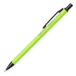 Scrikss Office Hexagon-R Mechanical Clutch Pen Pencil with 0.7mm Lead | Hexagonal Neon Green Barrel | Mini Interchangeable Eraser | Anodised Aluminum Body