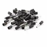 rtsense (E-1508)-1.0 SQMM Wire Ferrules, Insulated Cord Pin End Terminal,Copper Crimp Connectors, Wire Connector  (Black, Pack of 100)
