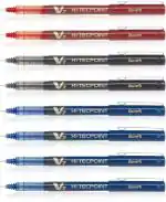 Pilot Hi-Tecpoint V7 Fine Point Liquid Ink Pen | Tip Size - 0.7 MM | Unique Dimple Tip Technology | Ink Colour - 4 Blue, 2 Black and 2 Red | Pack of 8