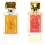 Aranyam Premium Perfume - Parijat & Chandan (Sandalwood), Luxury Perfume Combo for Men & Women, 50 ML Each (Pack of 2 + Includes a Sample) - Floral Perfume Gift Set for Couples