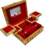 NAVRANG Gold Wood Jewellery Box