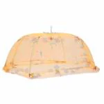 Ssanvi Orange Flower Baby Foldable Mosquito Umbrella Net (0 -18 M)