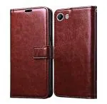 TRIFTY Brown Leather Shock Proof Flip Case Back Cover for Oppo F1S|MOBILE COVER|COVER|BACK COVER|MOBILE CASE|FLIP COVER