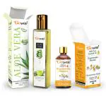 GO WOO Pack of 2 Chamomile Roman Essential Oil and Aloe Vera Carrier Oil - 100% Pure & Natural
