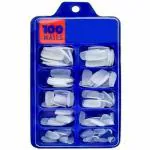 MAPPERZ Acrylic Artificial Nails Set/ Women Professional Fake 100 False Nail - White