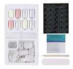 Coslifestore Press On Nails Pack of 30 With Full Application Kit Manicure Tool, Nail Glue, 24 Jelly Tabs